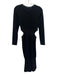 Karen Millen Size Small Black Viscose Cut Out Knit Long Sleeve Midi Dress Black / Small