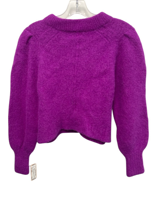 Eleven Six Size Small Purple Alpaca Blend Long Bishop Sleeve Knit Sweater Purple / Small