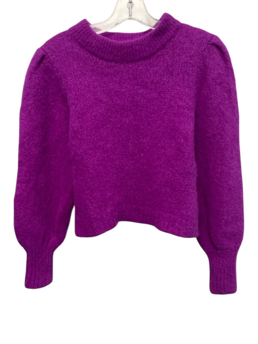 Eleven Six Size Small Purple Alpaca Blend Long Bishop Sleeve Knit Sweater Purple / Small
