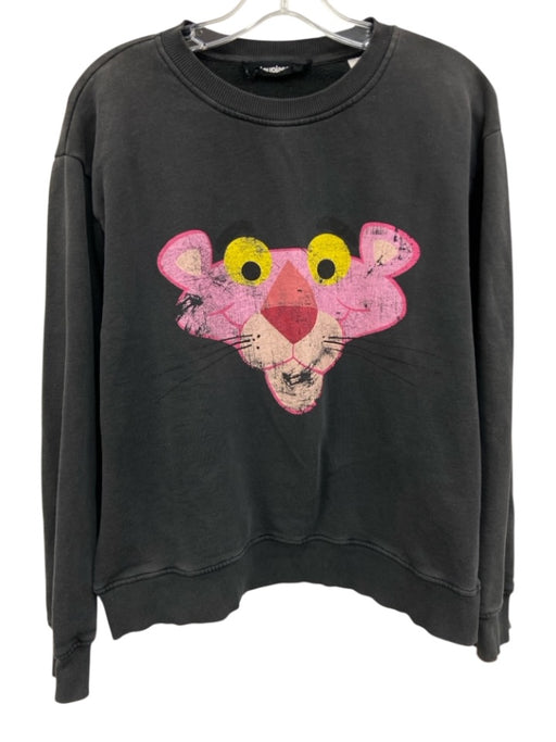Desigual Size Large Pink, Yellow, Gray Cotton Long Sleeve Graphic Sweater Pink, Yellow, Gray / Large