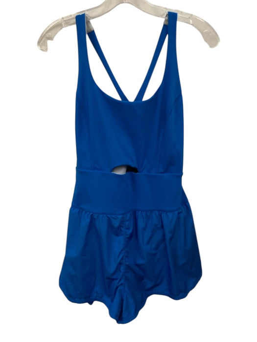 FP Movement Size Medium Blue Sleeveless Cut Out Romper Blue / Medium