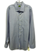 Sid Mashburn Size Est XXL Blue Cotton Solid Button Up Men's Long Sleeve Shirt Blue / Est XXL
