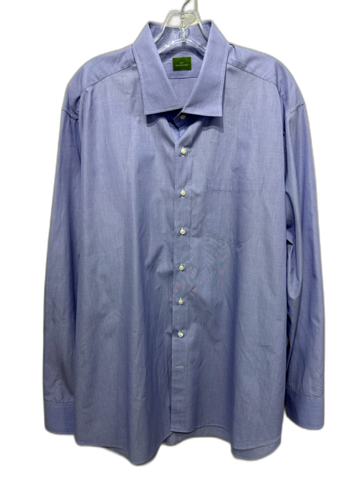 Sid Mashburn Size Est XXL Blue Cotton Solid Button Up Men's Long Sleeve Shirt Blue / Est XXL