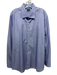 Sid Mashburn Size Est XXL Blue Cotton Solid Button Up Men's Long Sleeve Shirt Blue / Est XXL