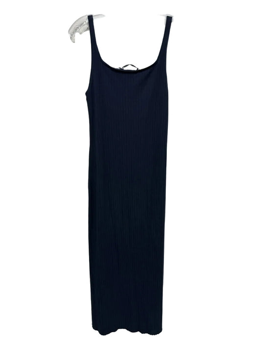 Jenni Kayne Size XS Navy Blue Viscose Blend Ribbed Knit Sleeveless Sheath Dress