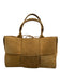 Bottega Veneta Camel Brown Suede leather Top Handle Intrecciato Shoulder Bag Camel Brown / M