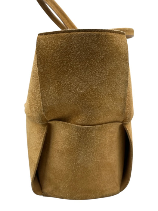 Bottega Veneta Camel Brown Suede leather Top Handle Intrecciato Shoulder Bag Camel Brown / M