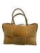 Bottega Veneta Camel Brown Suede leather Top Handle Intrecciato Shoulder Bag Camel Brown / M