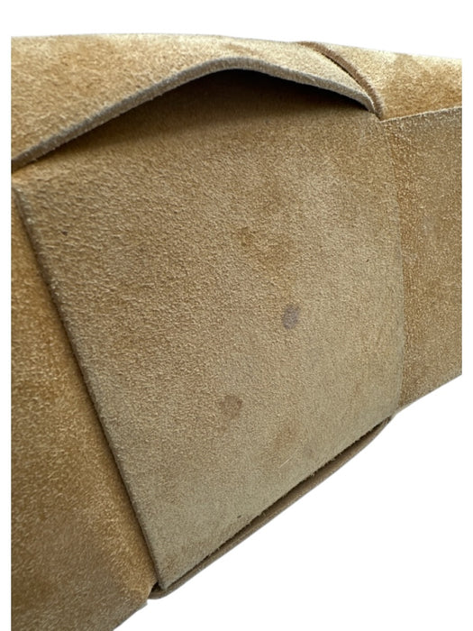 Bottega Veneta Camel Brown Suede leather Top Handle Intrecciato Shoulder Bag Camel Brown / M