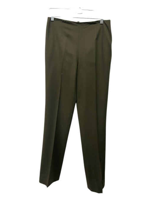 Ralph Lauren Size 8 Green Wool Side Zip Front Stitching Pants Green / 8