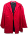 Lafayette 148 Size S Red Rayon Blend Satin Collar pocket Open Front Jacket Red / S