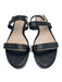 Schutz Shoe Size 10.5 Black Leather open toe Ankle Strap Ankle Buckle Sandals Black / 10.5
