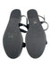 Schutz Shoe Size 10.5 Black Leather open toe Ankle Strap Ankle Buckle Sandals Black / 10.5