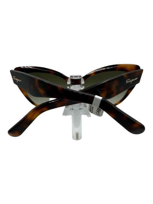 Salvatore Ferragamo Brown & Black Acetate Cable Tortoise Shell Sunglasses Brown & Black
