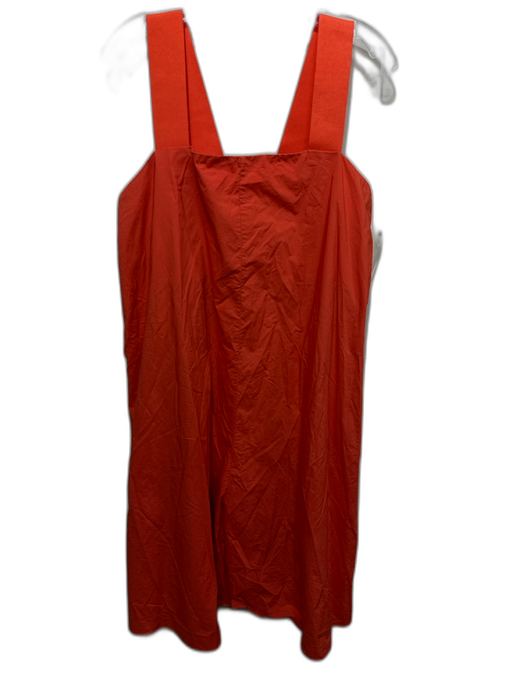 COS Size L Orange Cotton Wide Strap Boxy Romper Jumpsuit Orange / L