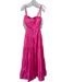 The Sang Size M Pink Cotton Spaghetti Strap Cut Out Sides Pleat Detail Dress Pink / M