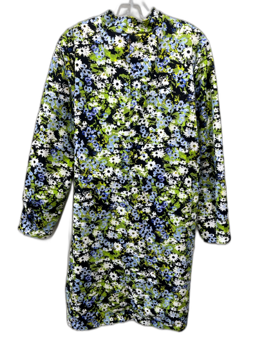 Marccain Size S / 6 Black, White, Green, Purple Polyamide Blend Floral Jacket Black, White, Green, Purple / S / 6
