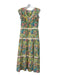 Smith & Quinn Size XS Green, Pink & Multi Polyester Chiffon Floral Maxi Dress Green, Pink & Multi / XS