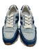 Veronica Beard Shoe Size 7 Blue Wash Cotton Denim Frayed lace up Sneakers Blue Wash / 7