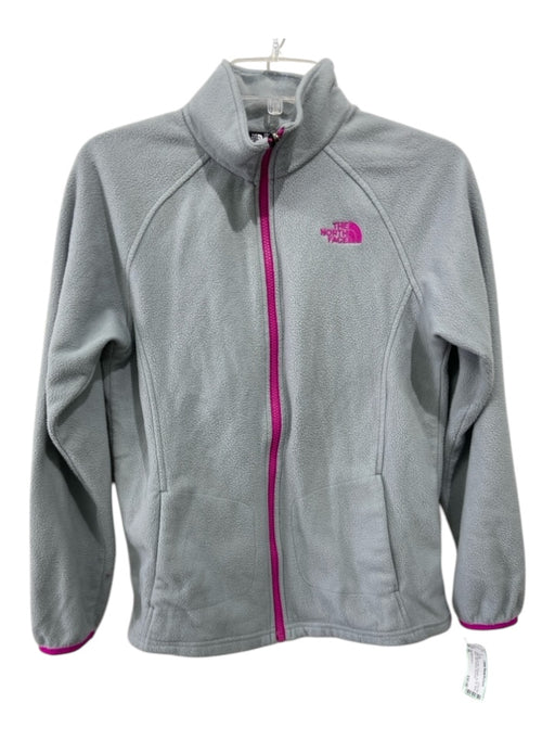 The North Face Size XL Slate Blue & Pink Polyester Zip Up Mock Neck Jacket Slate Blue & Pink / XL