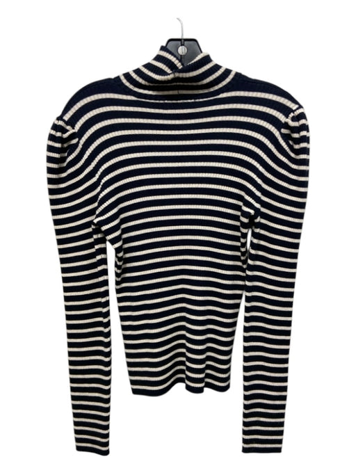 525 America Size M Navy blue & Cream Rayon & Nylon Blend Horizontal Stripes Top Navy blue & Cream / M