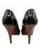 Christian Louboutin Shoe Size 37 Black Leather Almond Toe Stacked Heel Pumps Black / 37