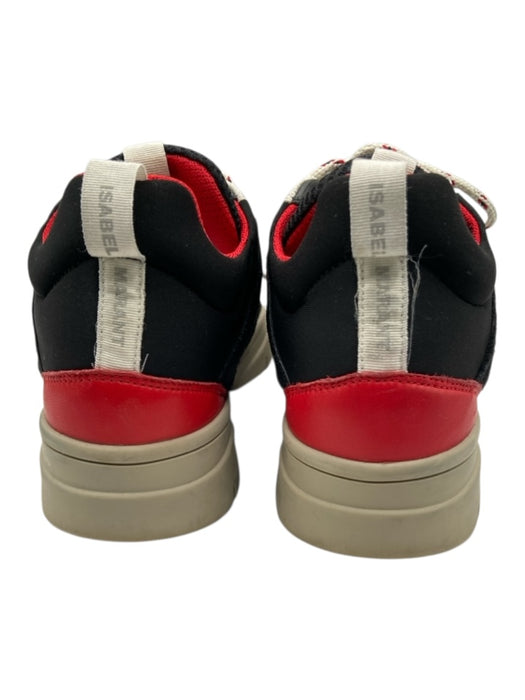Isabel Marant Shoe Size 38 Black, Red, White Leather Upper Almond Toe Sneakers Black, Red, White / 38
