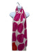 Kate Spade pink, white, orange Cotton Blend Circles Fringe Trim Rectangle scarf Pink, White, Orange / One Size