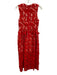 CROSBY by Mollie Burch Size 2 Red & Pink Polyester & Cotton Lace Overlay Dress Red & Pink / 2