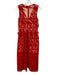CROSBY by Mollie Burch Size 2 Red & Pink Polyester & Cotton Lace Overlay Dress Red & Pink / 2