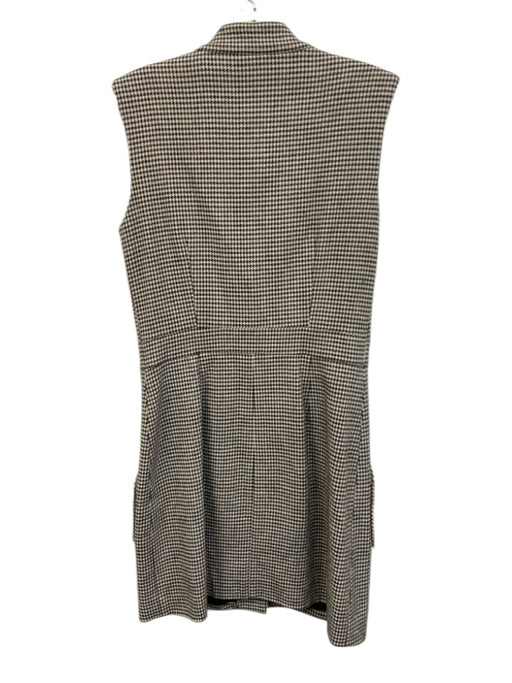 Veronica Beard Size 2 Black & White Cotton Blend Houndstooth Button Down Dress Black & White / 2