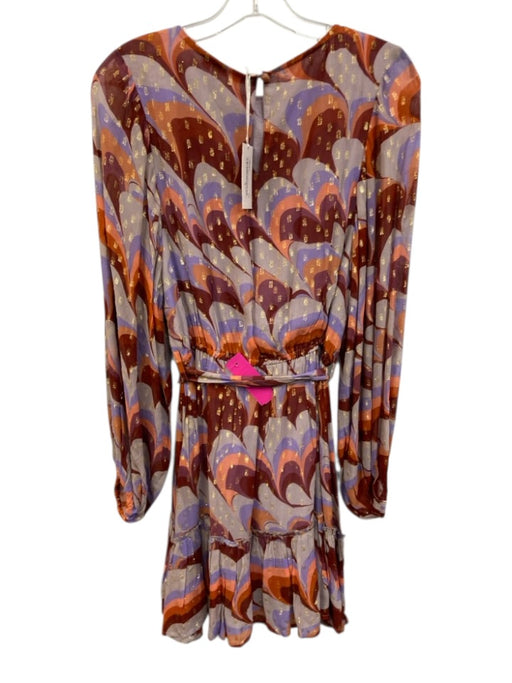 Oliphant Size XS purple, orange, red Viscose Blend flocked dot Abstract Dress purple, orange, red / XS