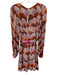 Oliphant Size XS purple, orange, red Viscose Blend flocked dot Abstract Dress purple, orange, red / XS