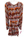 Oliphant Size XS purple, orange, red Viscose Blend flocked dot Abstract Dress purple, orange, red / XS