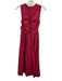 Ulla Johnson Size 2 Berry Pink Cotton Ruched Sleeveless Ruffle Maxi Dress Berry Pink / 2