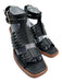 Ulla Johnson Shoe Size 38 Black & Brown Leather Upper Cork Heel Sandals Black & Brown / 38