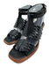 Ulla Johnson Shoe Size 38 Black & Brown Leather Upper Cork Heel Sandals Black & Brown / 38