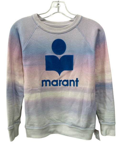 Isabel Marant Etoile Size XS / 34 Purple, Blue, White Cotton Blend Logo Sweater Purple, Blue, White / XS / 34