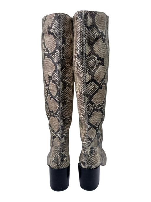 Dolce Vita Shoe Size 7 Taupe Brown Leather Upper Pull on Snake Knee Length Boots Taupe Brown / 7