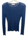 Ulla Johnson Size S Blue Semi Sheer Glitter Knit Long Sleeve Top Blue / S