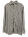 Ralph Lauren Size 17.5 Gray & White Cotton Blend Striped Men's Long Sleeve Shirt Gray & White / 17.5