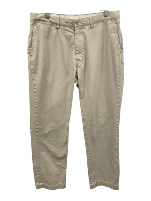 Polo Size 36 Beige Cotton Blend Solid Khakis Men's Pants Beige / 36