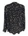 Equipment Size S Dark Gray Silk Long Sleeve Stars Buttons Collar Top Dark Gray / S
