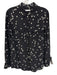 Equipment Size S Dark Gray Silk Long Sleeve Stars Buttons Collar Top Dark Gray / S