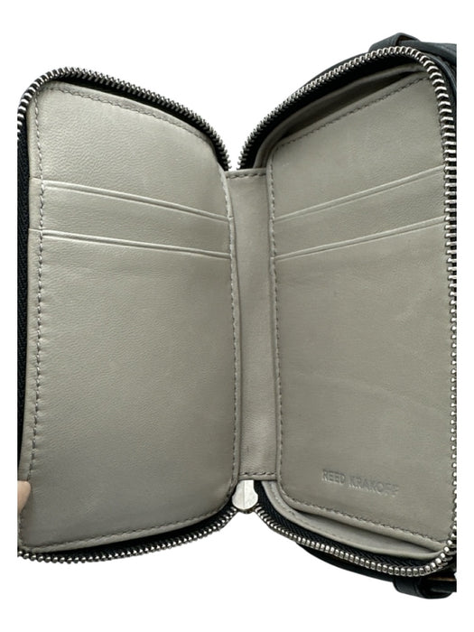 Reed Krakoff Black & Gray Leather Silver Hardware Windowpane Crossbody Bag Black & Gray / Mini