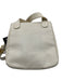 Judith Leiber Cream & White Snake Embossed Leather Magnetic Flap Drawstring Bag Cream & White / S