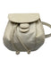 Judith Leiber Cream & White Snake Embossed Leather Magnetic Flap Drawstring Bag Cream & White / S