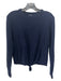 Minnie Rose Size S Navy Cashmere Long Sleeve Tie Detail Crew Neck Solid Sweater Navy / S