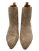 Closed Shoe Size 38 Light taupe Suede Pointed Toe Stacked Heel Chelsea Booties Light taupe / 38