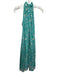 Natalie Martin Size XS Green, White & Pink Print Silk floral print Midi Dress Green, White & Pink Print / XS